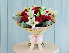 Букет цветов из:  Лилии и Розы #REPLACE_PRED# Тарасовском