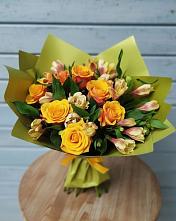 Букет цветов из:  Альстромерии и Розы #REPLACE_PRED# Тарасовском