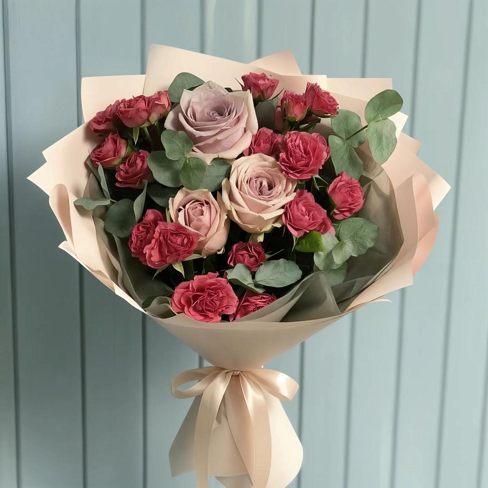 Букет цветов из: Гвоздики и Розы в Тарасовском
