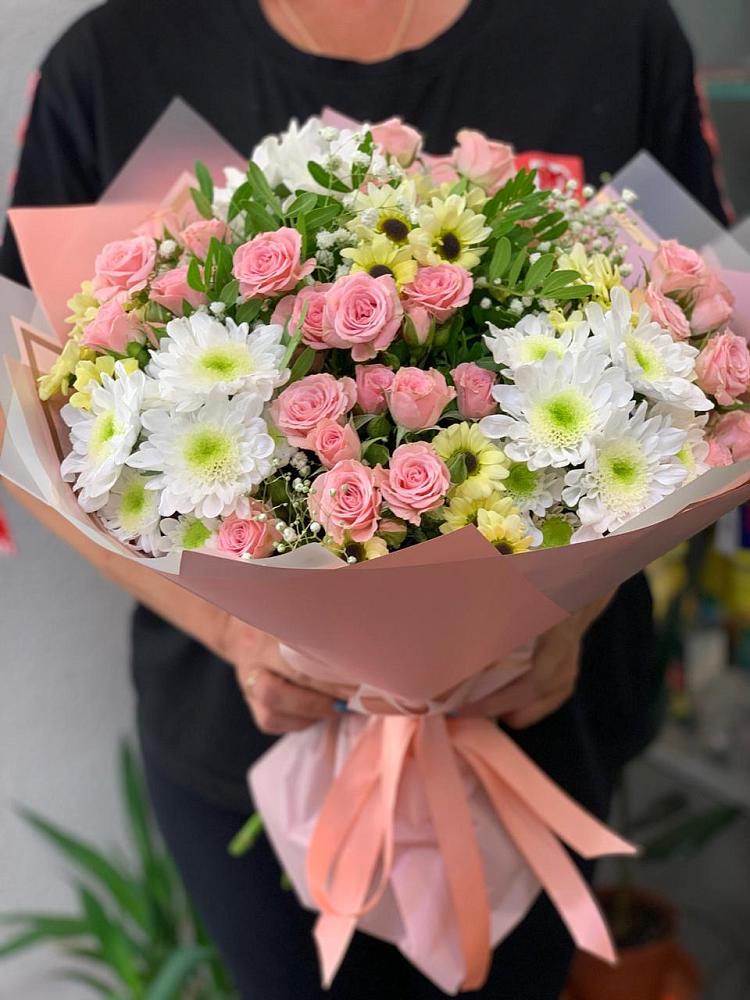 Букет цветов из: Розы и Хризантемы в Тарасовском