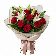 Букет цветов из:  Лилии и Розы в Тарасовском