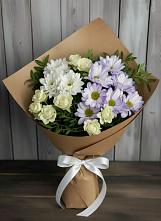 Букет цветов из:  Хризантемы и Розы в Тарасовском