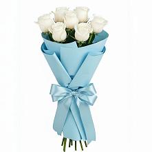 Букет 7 белых роз Проуд в Тарасовском