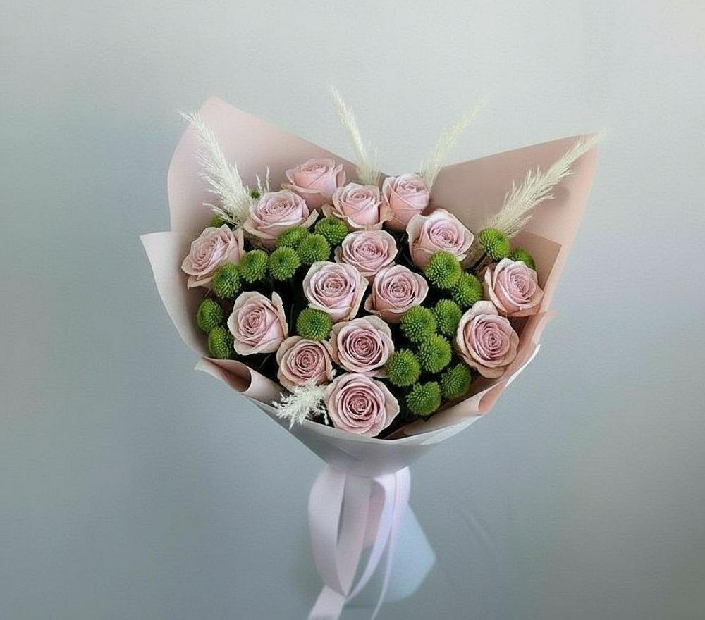 Букет цветов из: Розы и Хризантемы в Тарасовском