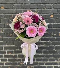 Букет цветов из:  Герберы и Хризантемы в Тарасовском