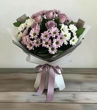 Букет цветов из:  Хризантемы и Розы #REPLACE_PRED# Тарасовском