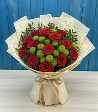 Букет цветов из:  Розы и Хризантемы в Тарасовском