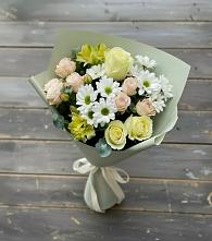Букет цветов из:  Альстромерии, Розы и Хризантемы в Тарасовском