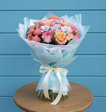 Букет цветов из:  Хризантемы и Розы #REPLACE_PRED# Тарасовском