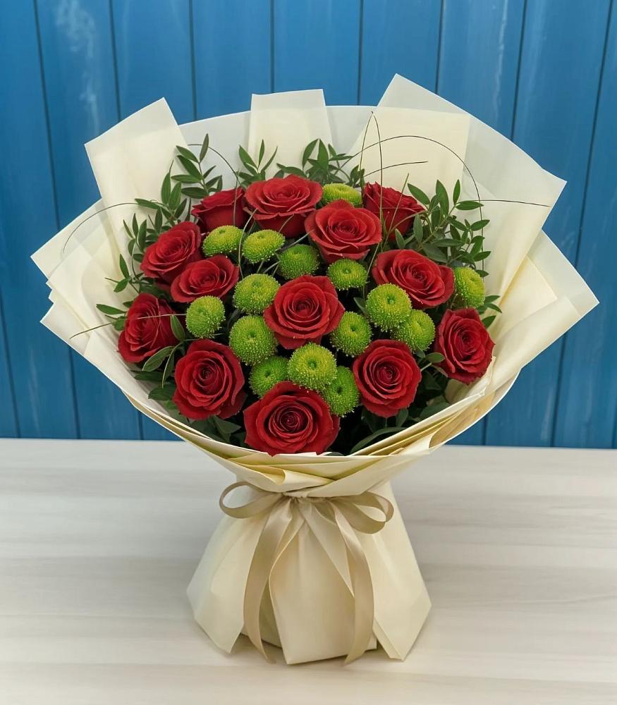 Букет цветов из: Розы и Хризантемы в Тарасовском