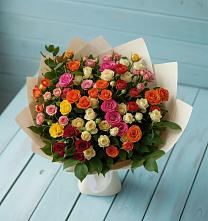Букет Микс из разноцветных кустовых роз #REPLACE_PRED# Тарасовском